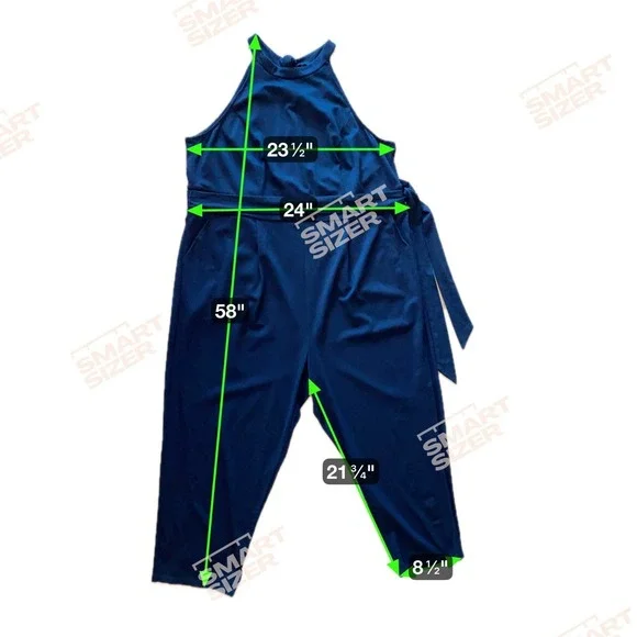 Torrid Black Jumpsuit Stretch Size 4X Minimalist Career Belt Cross Tie Back NWT - Picture 3 of 9